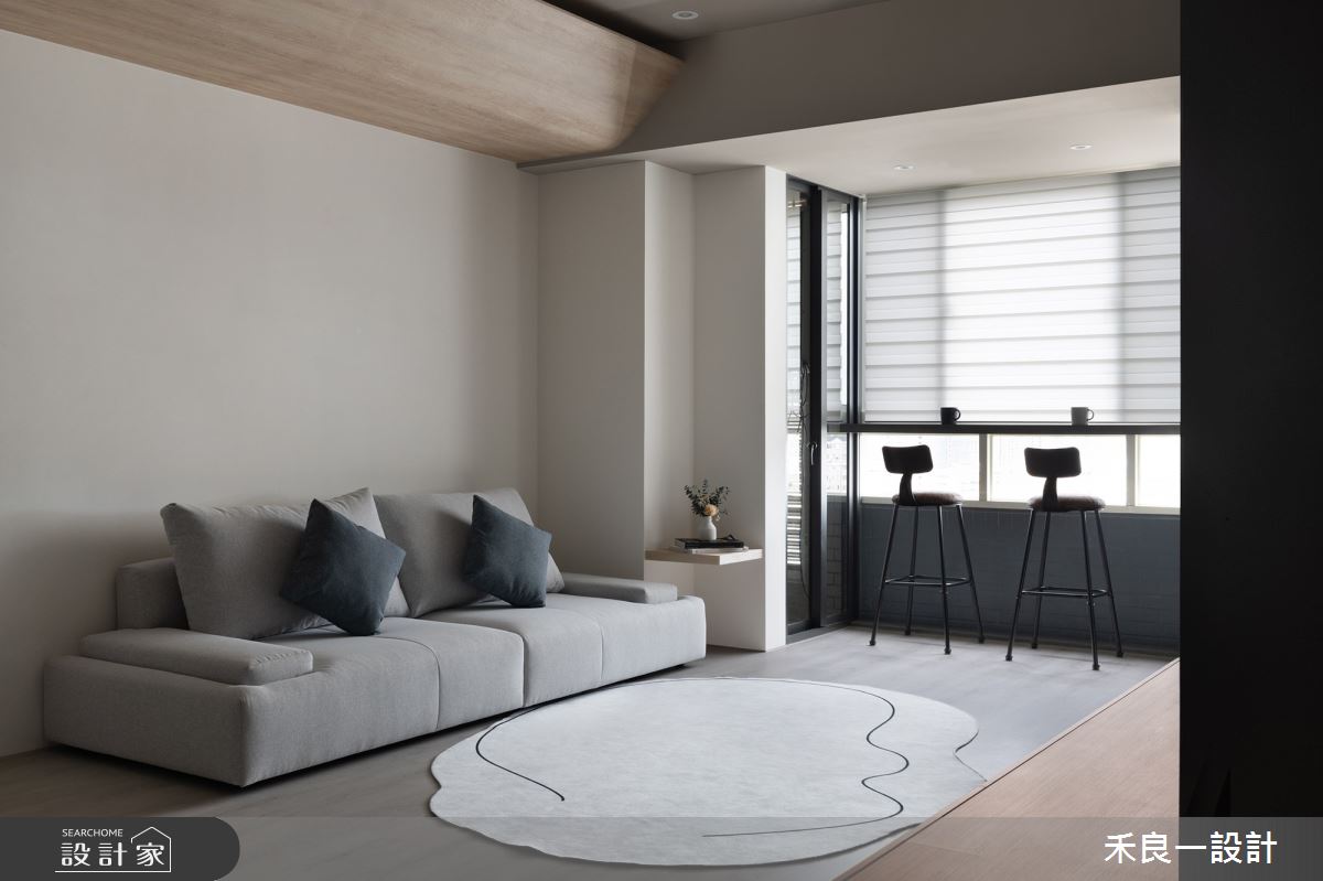 40坪中古屋(5~15年)＿日式無印風客廳吧檯案例圖片＿禾良一設計＿禾良一_沐樂_台中之3