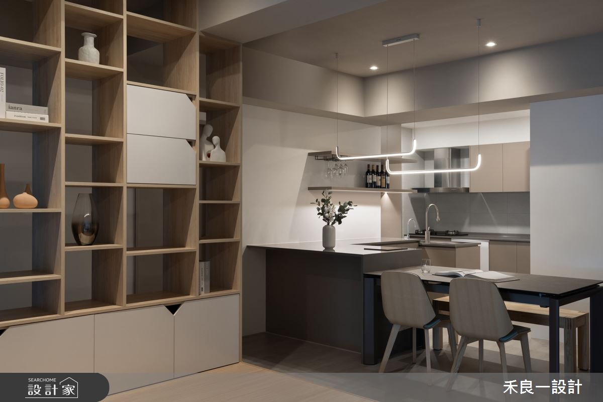 40坪中古屋(5~15年)＿日式無印風餐廳廚房中島案例圖片＿禾良一設計＿禾良一_沐樂_台中之9