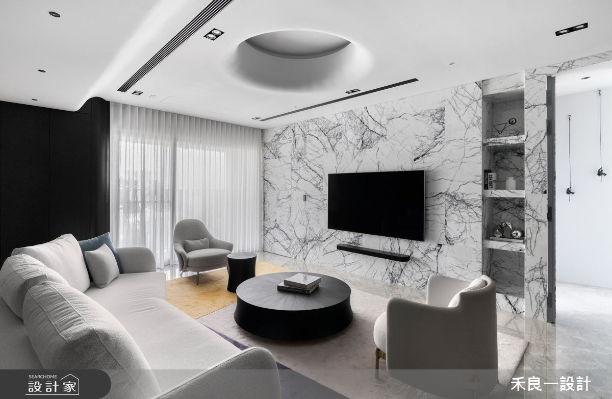 38坪毛胚屋＿混搭風客廳案例圖片＿禾良一設計＿禾良一_磊境_台中親家雲硯之16