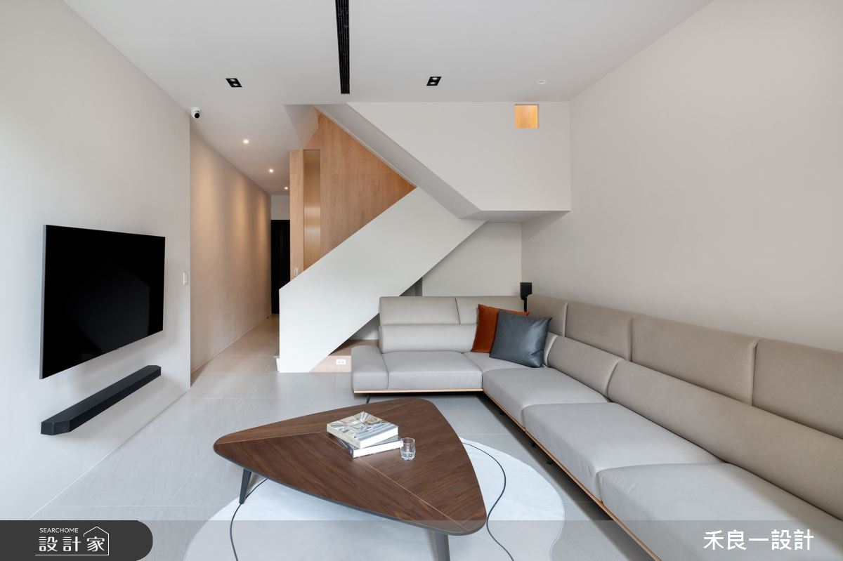 74坪老屋(31~40年)＿混搭風客廳樓梯案例圖片＿禾良一設計＿禾良一_和煦_台中之6