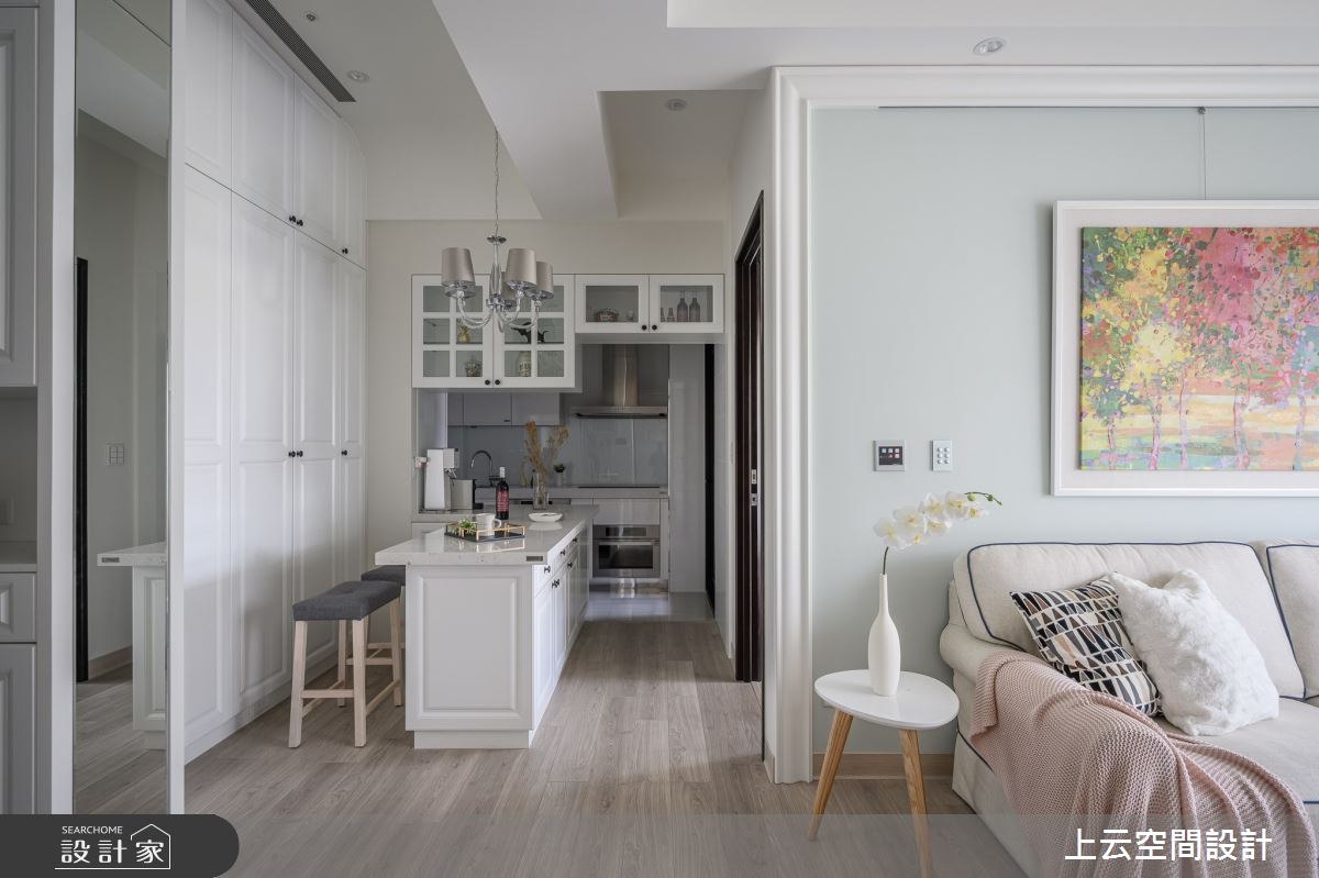 新成屋(5年以下)＿新古典客廳餐廳廚房中島案例圖片＿上云空間設計＿上云_浪漫漫想-古典小宅之4
