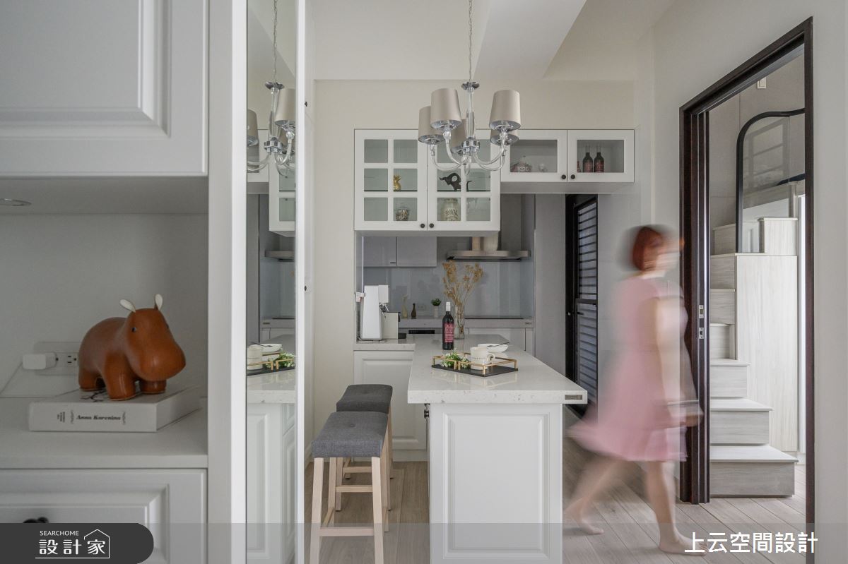 新成屋(5年以下)＿新古典餐廳廚房中島案例圖片＿上云空間設計＿上云_浪漫漫想-古典小宅之3