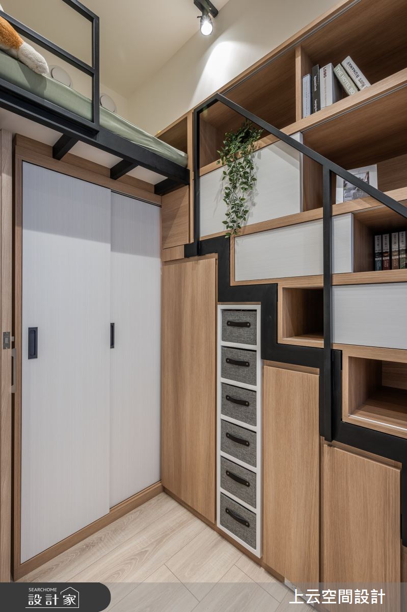 18坪新成屋(5年以下)＿現代風樓梯案例圖片＿上云空間設計＿上云_魔術機能小宅之15