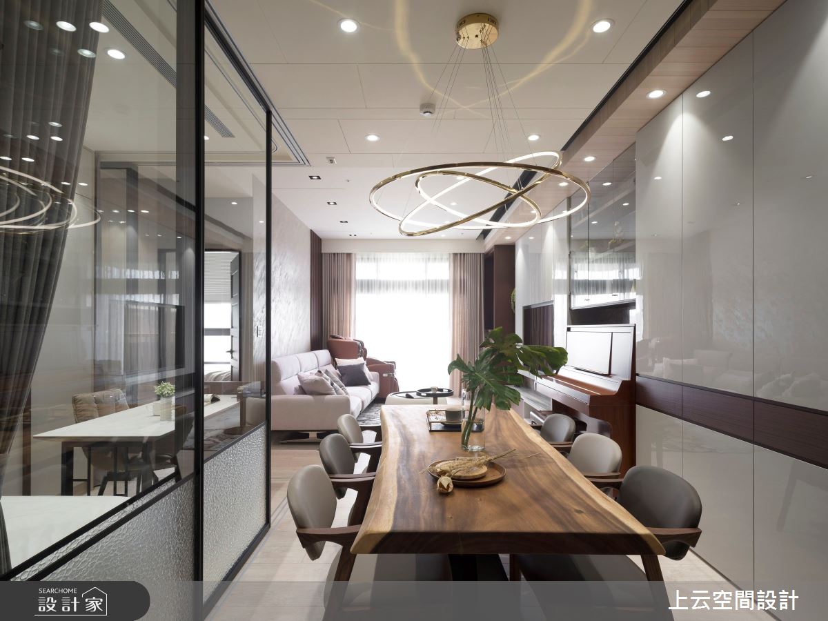32坪新成屋(5年以下)＿現代輕奢風客廳餐廳案例圖片＿上云空間設計＿上云_精緻的豪宅饗宴之4