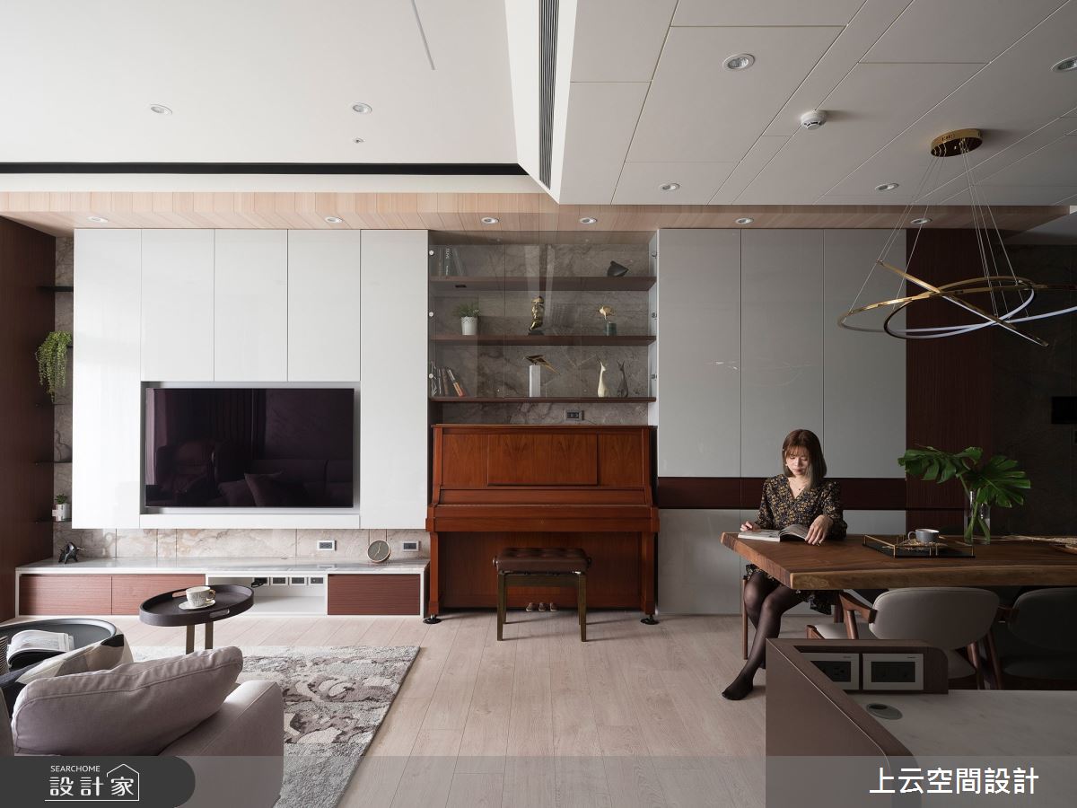 32坪新成屋(5年以下)＿現代輕奢風客廳餐廳案例圖片＿上云空間設計＿上云_精緻的豪宅饗宴之6