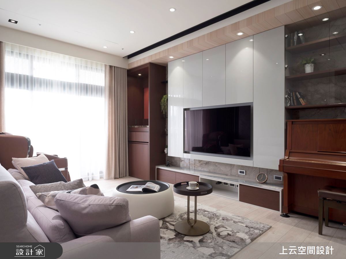 32坪新成屋(5年以下)＿現代輕奢風客廳案例圖片＿上云空間設計＿上云_精緻的豪宅饗宴之8