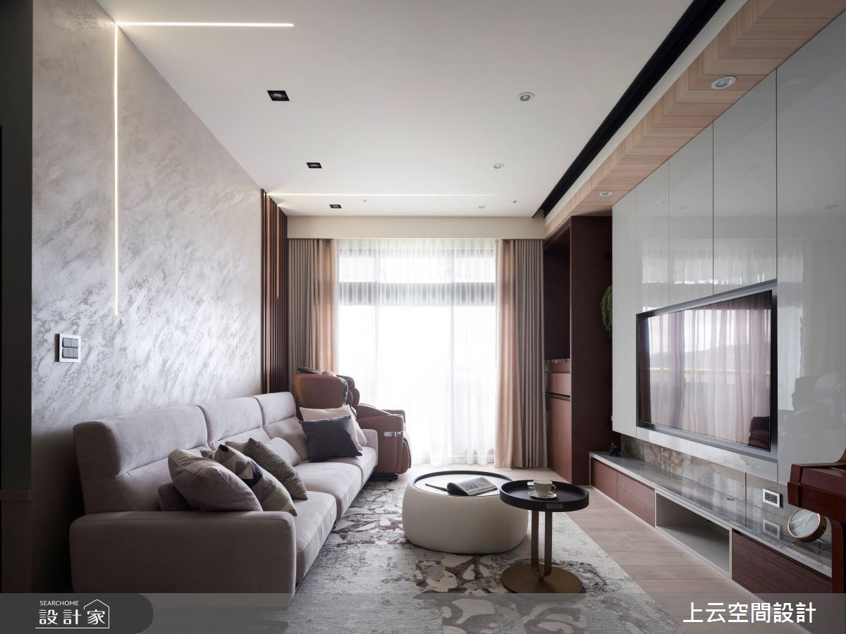 32坪新成屋(5年以下)＿現代輕奢風客廳案例圖片＿上云空間設計＿上云_精緻的豪宅饗宴之11