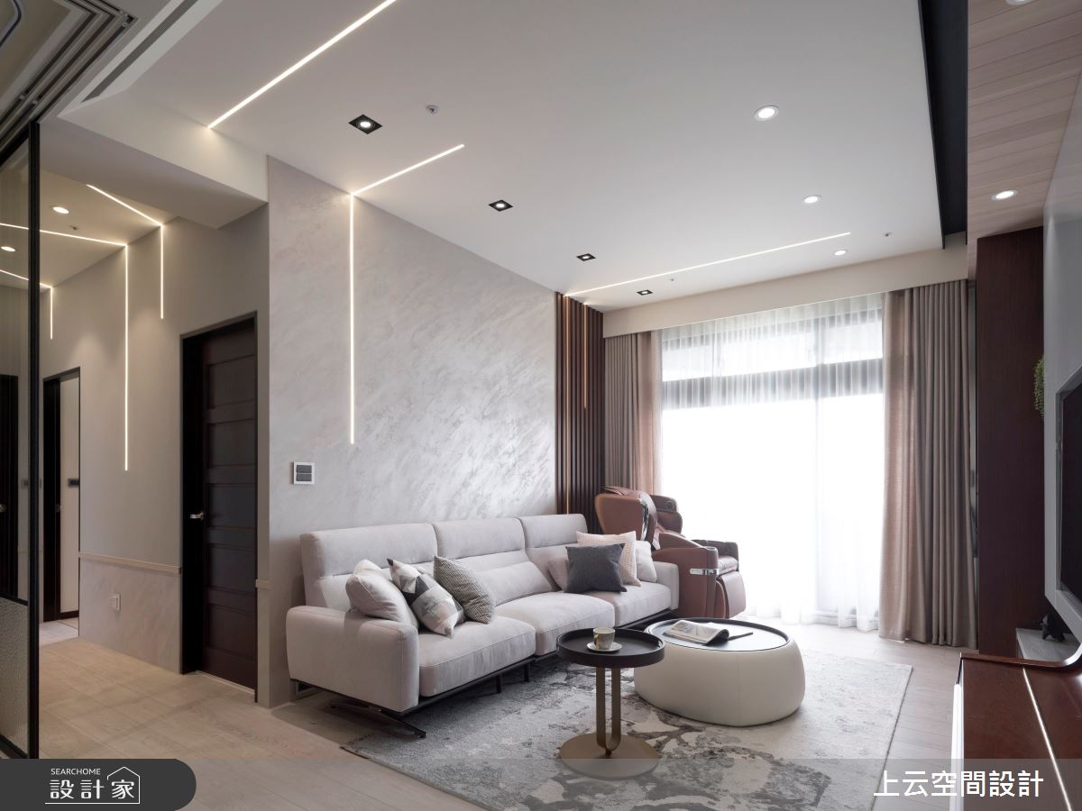 32坪新成屋(5年以下)＿現代輕奢風客廳案例圖片＿上云空間設計＿上云_精緻的豪宅饗宴之12