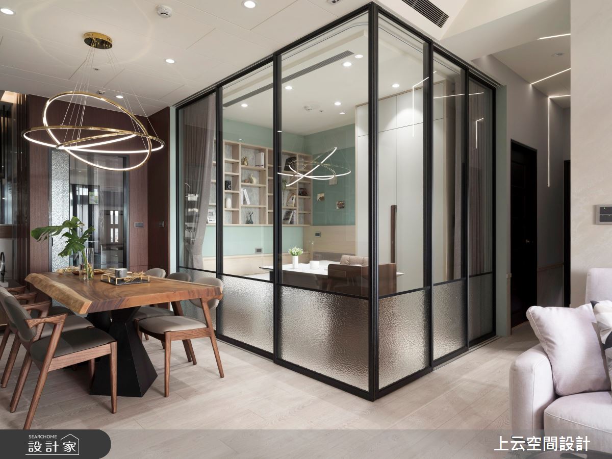 32坪新成屋(5年以下)＿現代輕奢風客廳餐廳客房案例圖片＿上云空間設計＿上云_精緻的豪宅饗宴之17