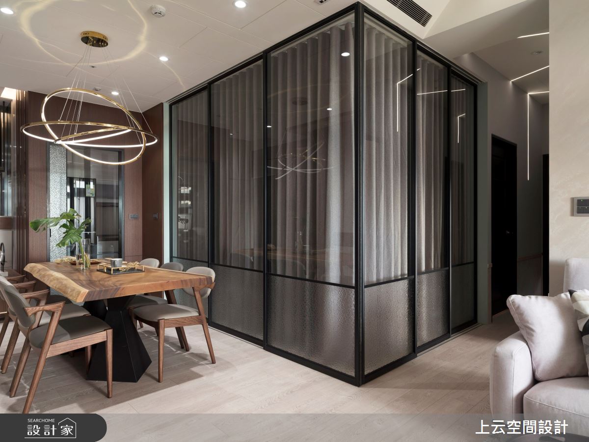 32坪新成屋(5年以下)＿現代輕奢風客廳餐廳客房案例圖片＿上云空間設計＿上云_精緻的豪宅饗宴之18