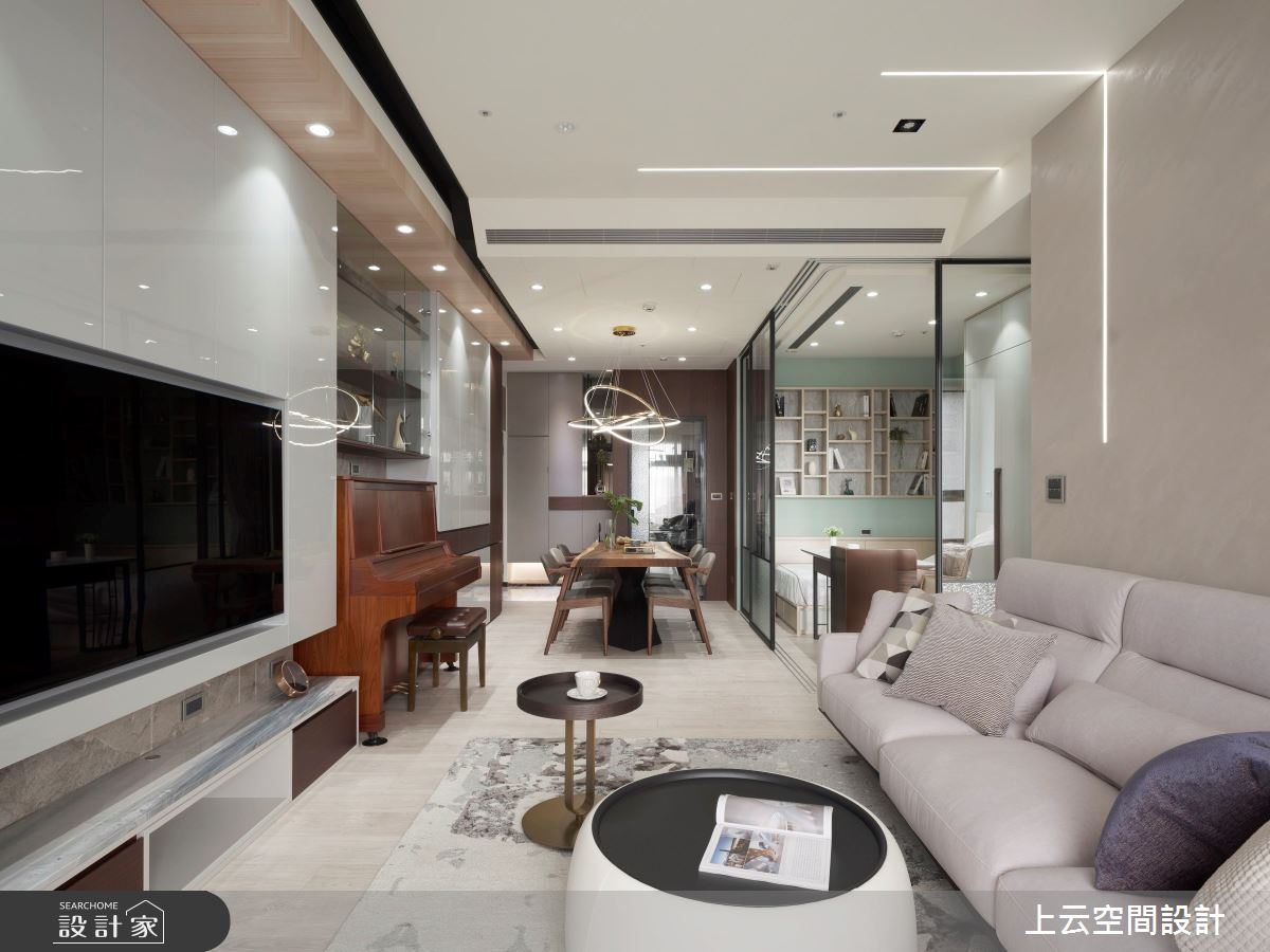 32坪新成屋(5年以下)＿現代輕奢風客廳餐廳案例圖片＿上云空間設計＿上云_精緻的豪宅饗宴之14