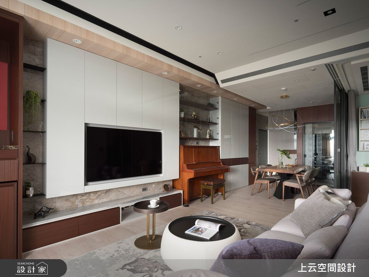 32坪新成屋(5年以下)＿現代輕奢風客廳餐廳案例圖片＿上云空間設計＿上云_精緻的豪宅饗宴之13