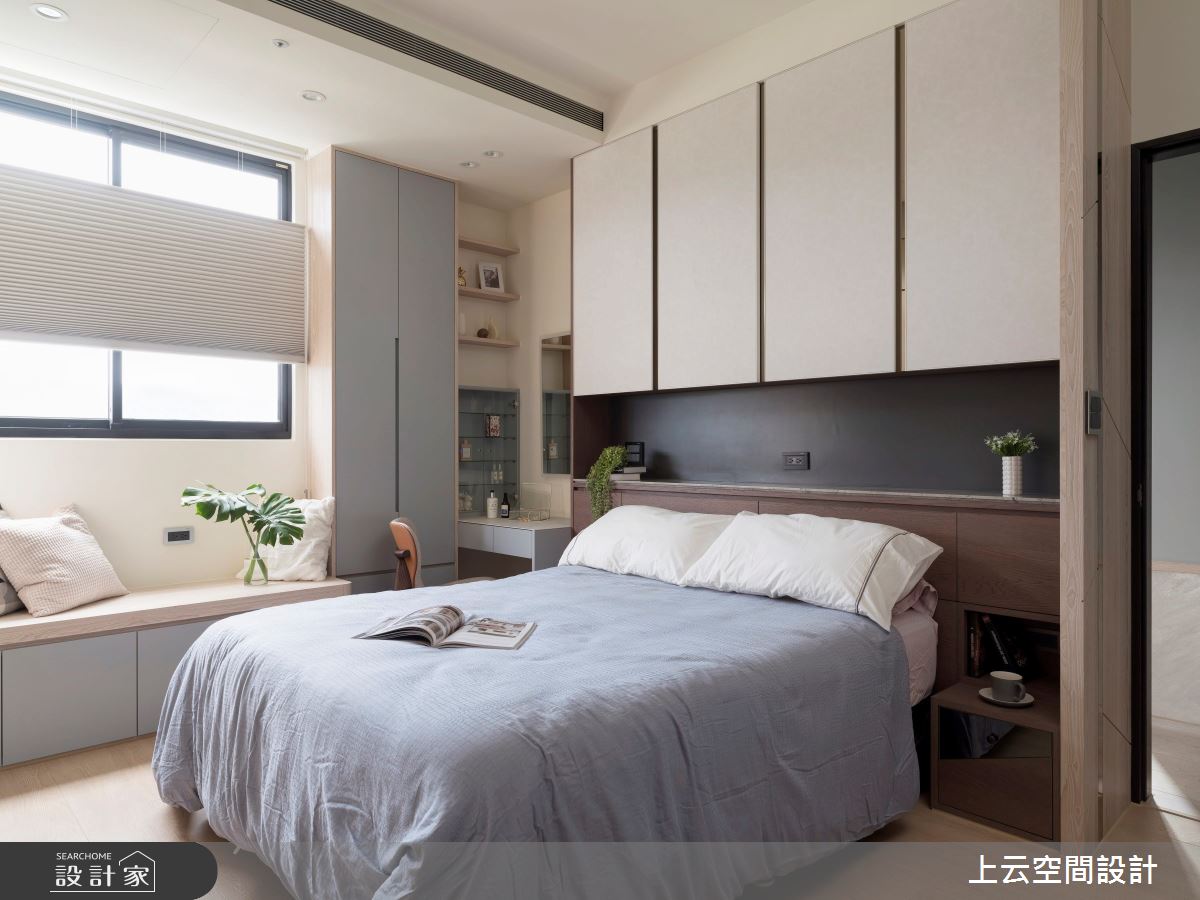 32坪新成屋(5年以下)＿現代輕奢風臥室臥榻案例圖片＿上云空間設計＿上云_精緻的豪宅饗宴之24