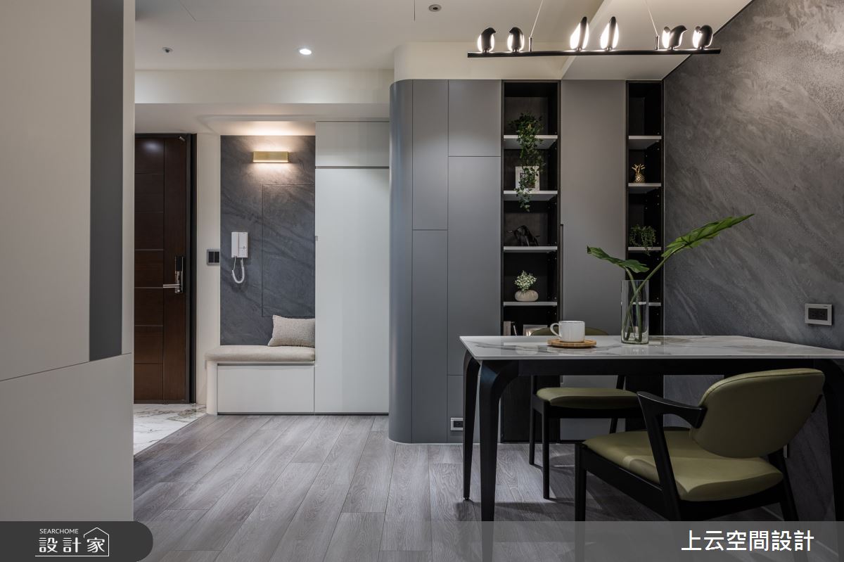 23坪新成屋(5年以下)＿現代風玄關餐廳案例圖片＿上云空間設計＿上云_隙光  灰白之6