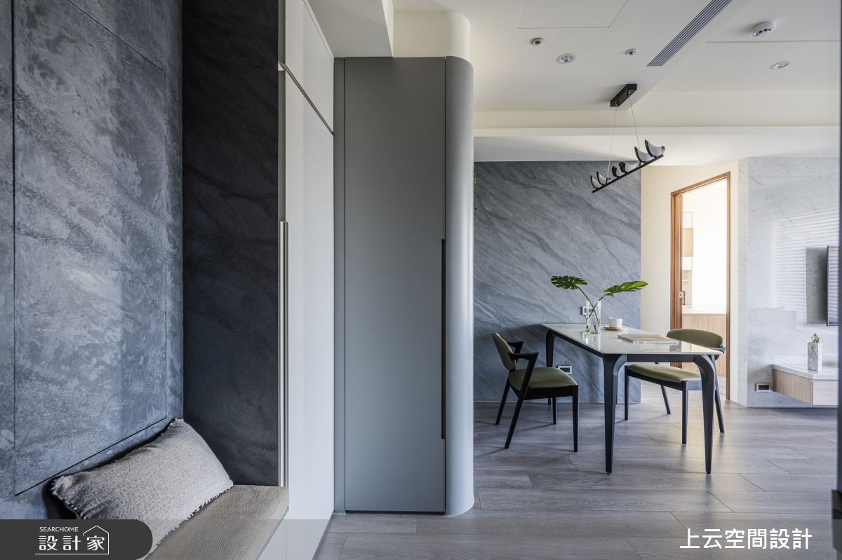 23坪新成屋(5年以下)＿現代風玄關餐廳案例圖片＿上云空間設計＿上云_隙光  灰白之7