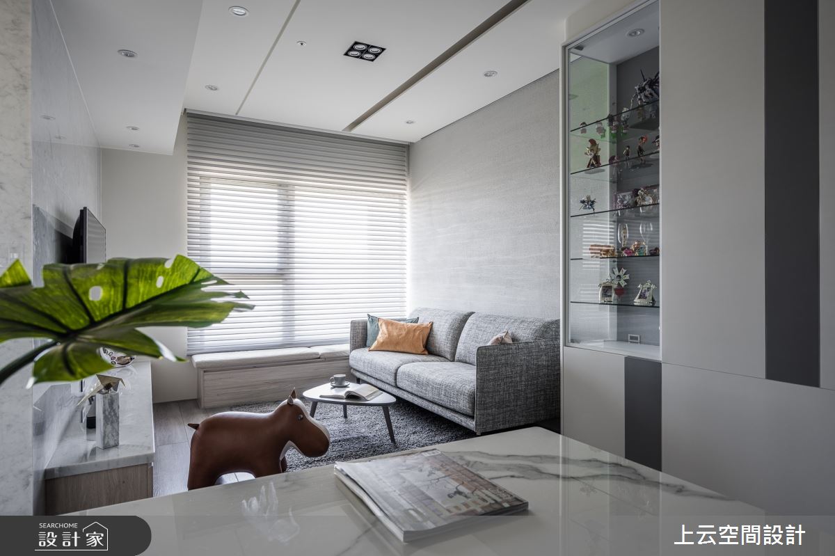23坪新成屋(5年以下)＿現代風客廳餐廳案例圖片＿上云空間設計＿上云_隙光  灰白之9