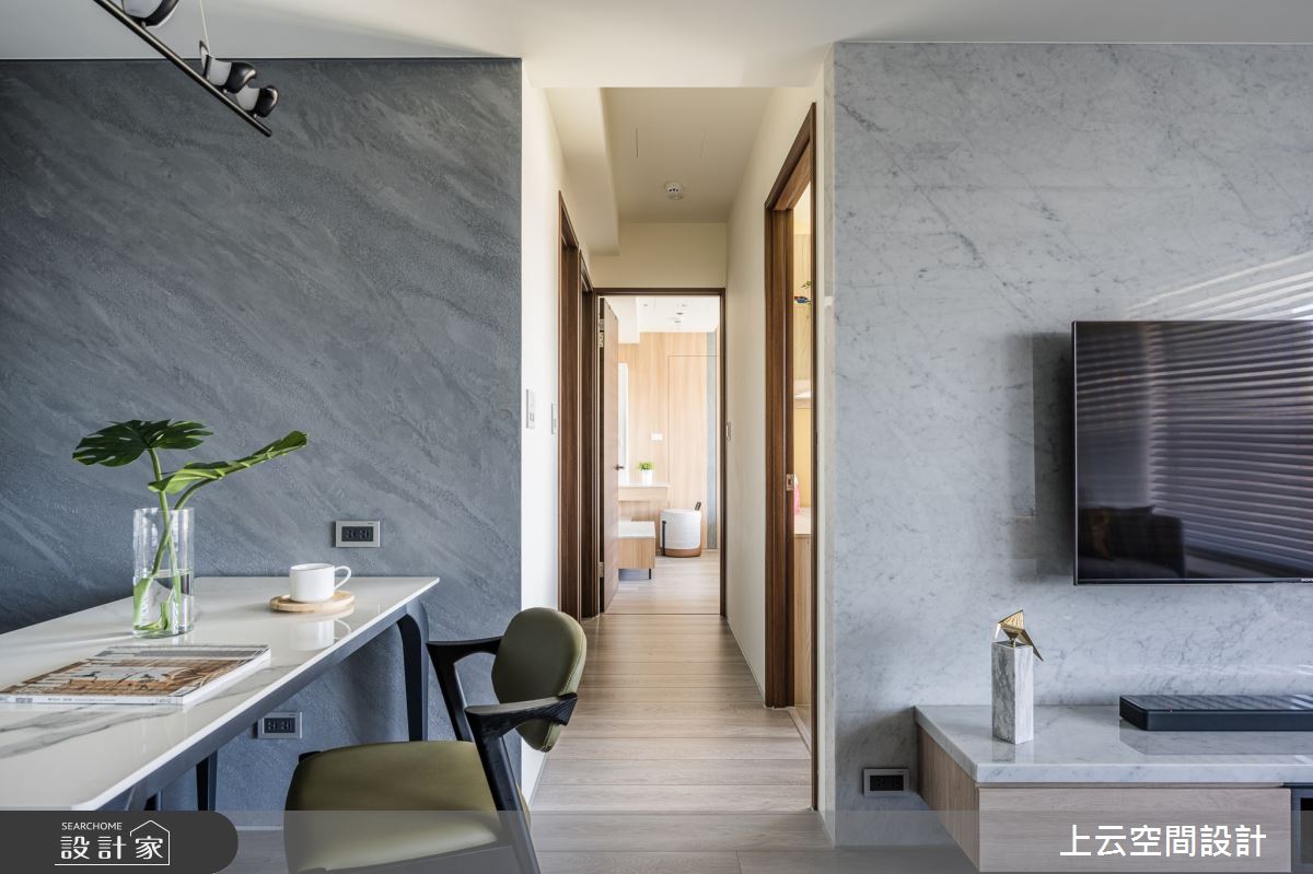 23坪新成屋(5年以下)＿現代風客廳餐廳案例圖片＿上云空間設計＿上云_隙光  灰白之16