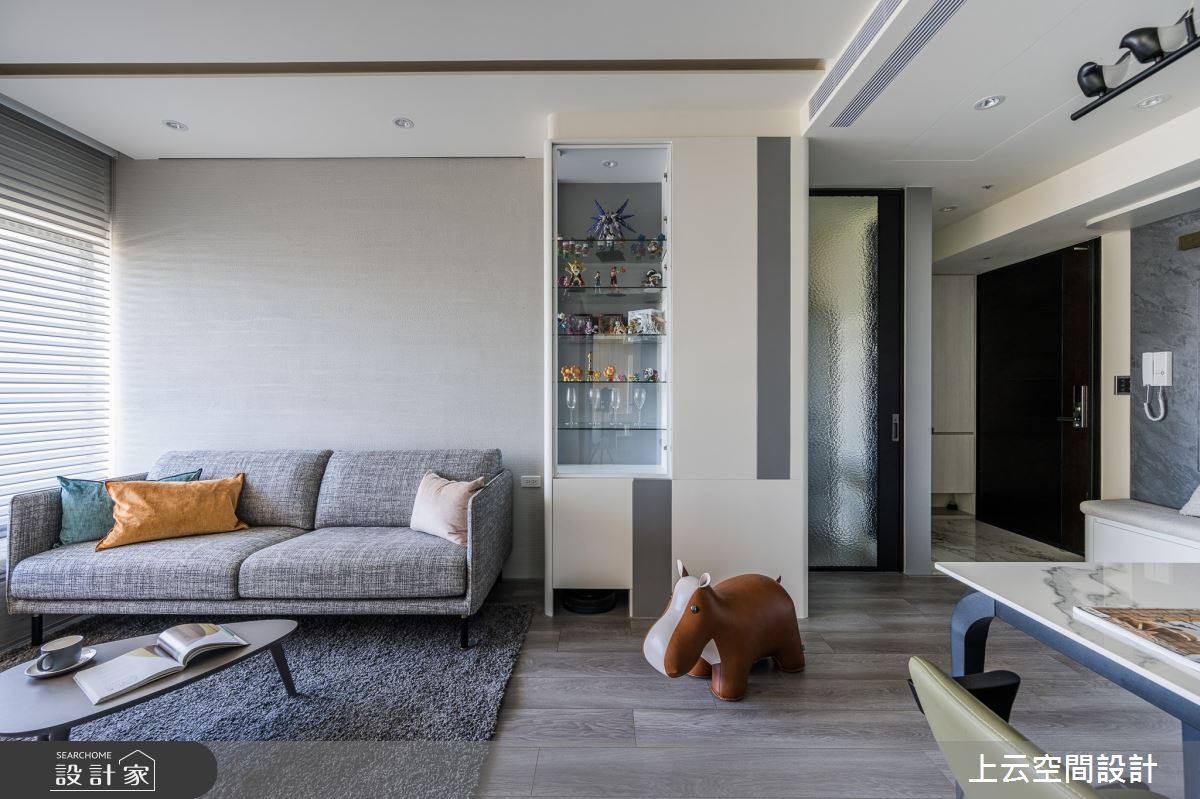 23坪新成屋(5年以下)＿現代風客廳餐廳案例圖片＿上云空間設計＿上云_隙光  灰白之11