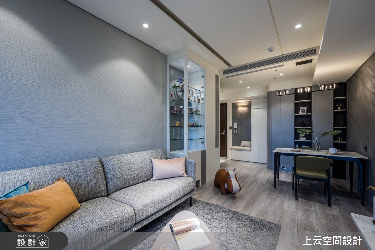 23坪新成屋(5年以下)＿現代風客廳餐廳案例圖片＿上云空間設計＿上云_隙光  灰白之14