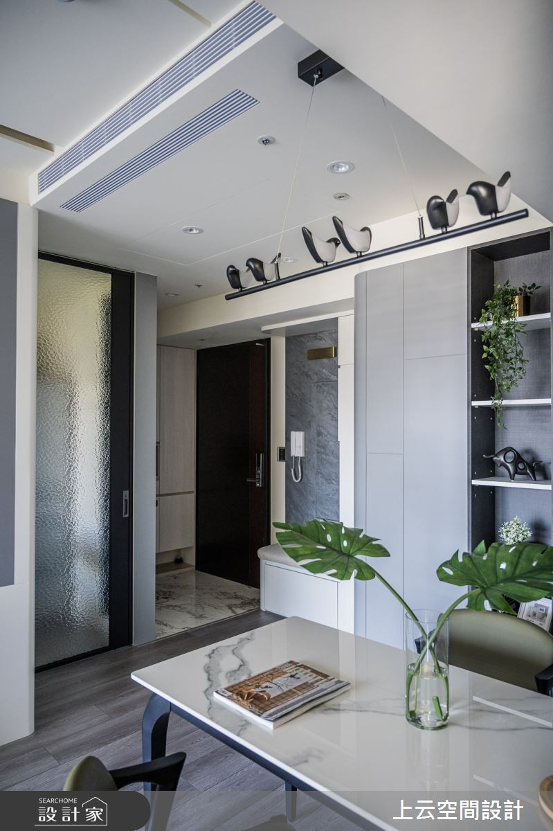 23坪新成屋(5年以下)＿現代風玄關餐廳案例圖片＿上云空間設計＿上云_隙光  灰白之5