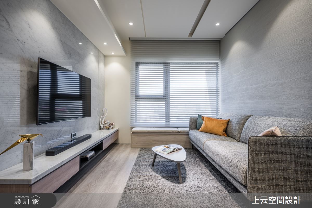 23坪新成屋(5年以下)＿現代風客廳案例圖片＿上云空間設計＿上云_隙光  灰白之13
