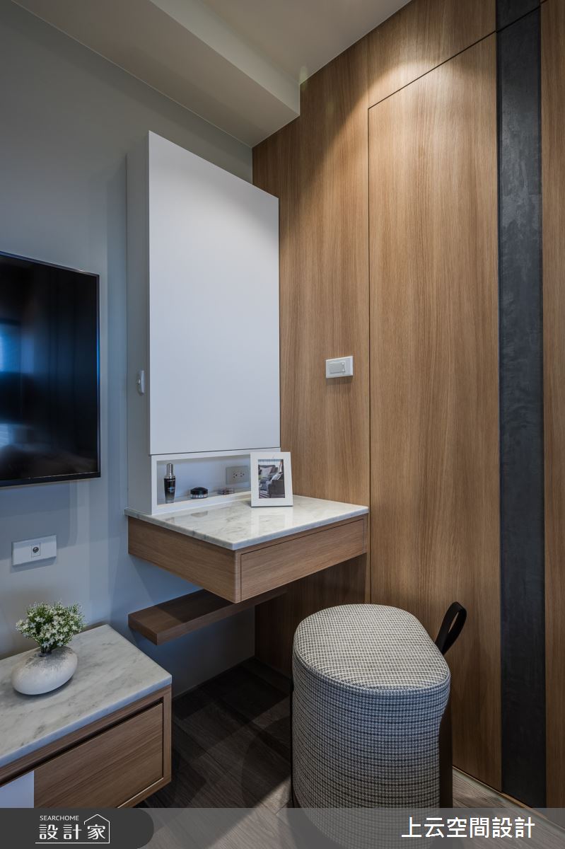 23坪新成屋(5年以下)＿現代風臥室案例圖片＿上云空間設計＿上云_隙光  灰白之23