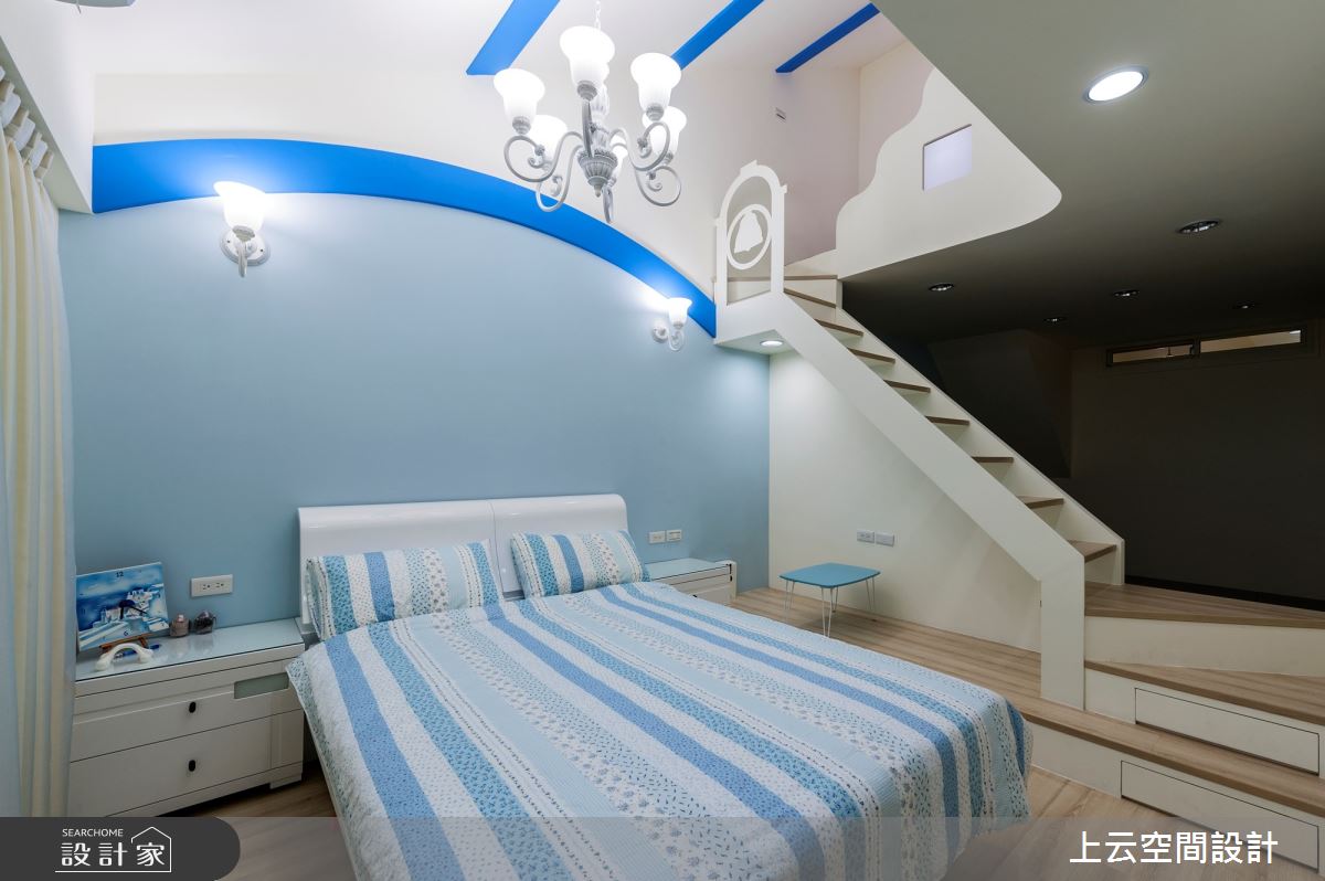 50坪老屋(31~40年)＿混搭風臥室樓梯案例圖片＿上云空間設計＿上云_希臘貓居之27