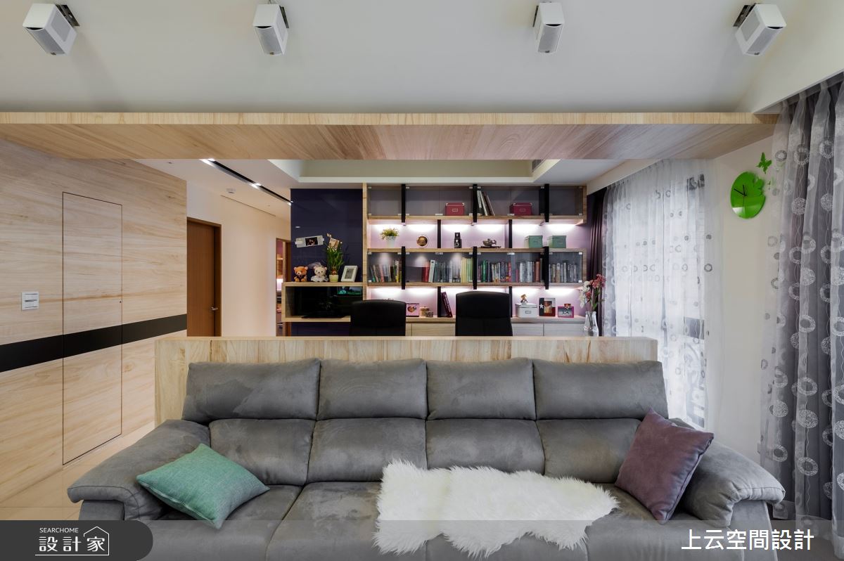 31坪新成屋(5年以下)＿現代風客廳書房案例圖片＿上云空間設計＿上云_記憶金果之3