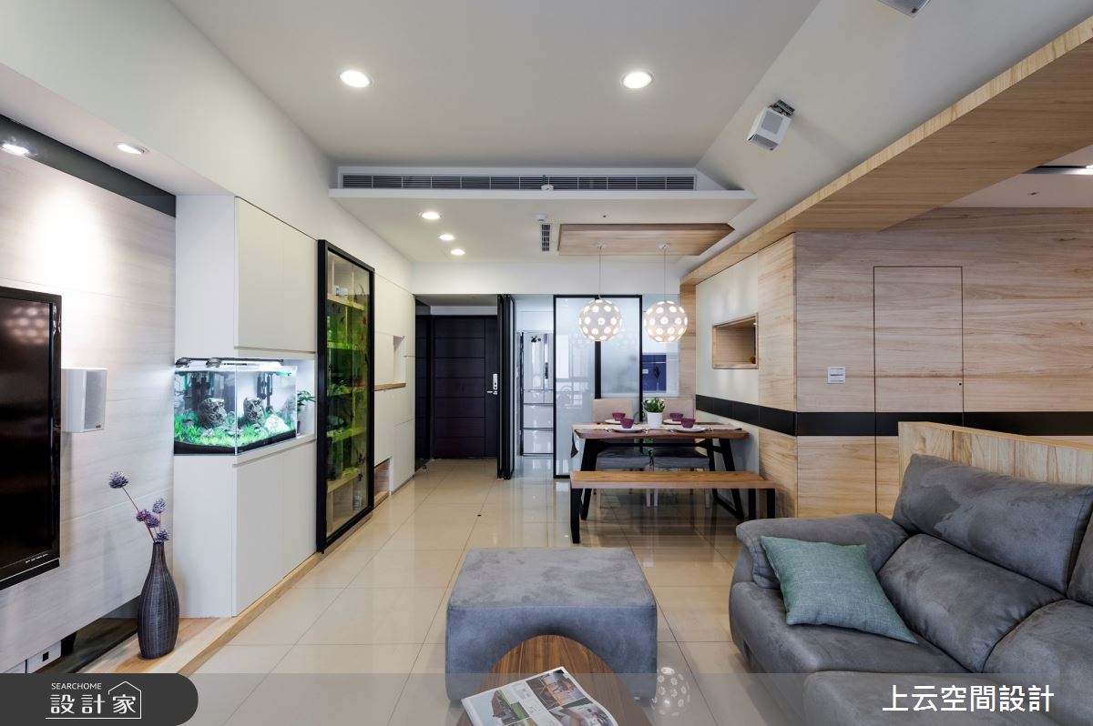 31坪新成屋(5年以下)＿現代風玄關客廳餐廳廚房中島案例圖片＿上云空間設計＿上云_記憶金果之11