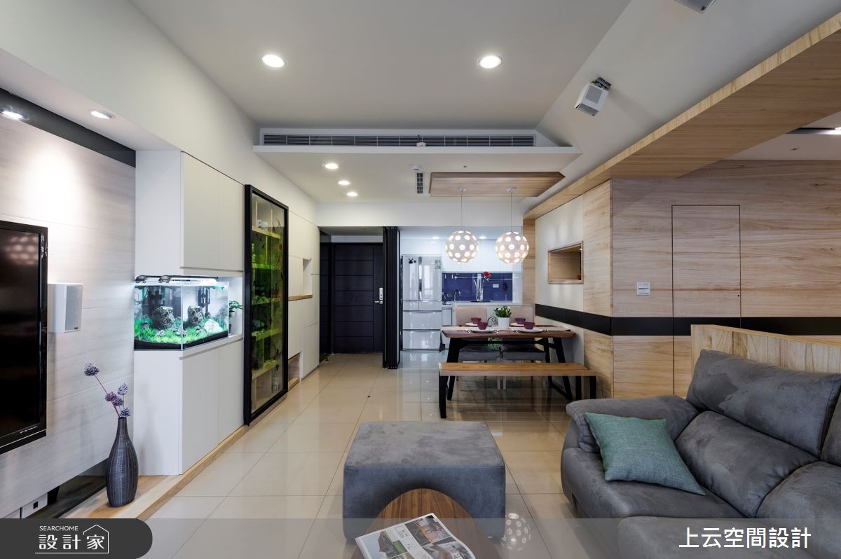 31坪新成屋(5年以下)＿現代風玄關客廳餐廳廚房中島案例圖片＿上云空間設計＿上云_記憶金果之13
