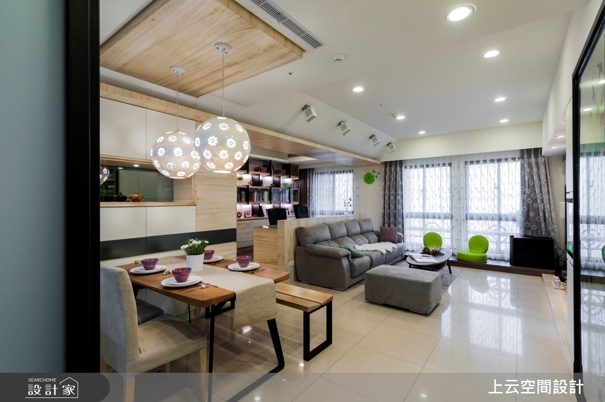 31坪新成屋(5年以下)＿現代風玄關客廳餐廳案例圖片＿上云空間設計＿上云_記憶金果之24