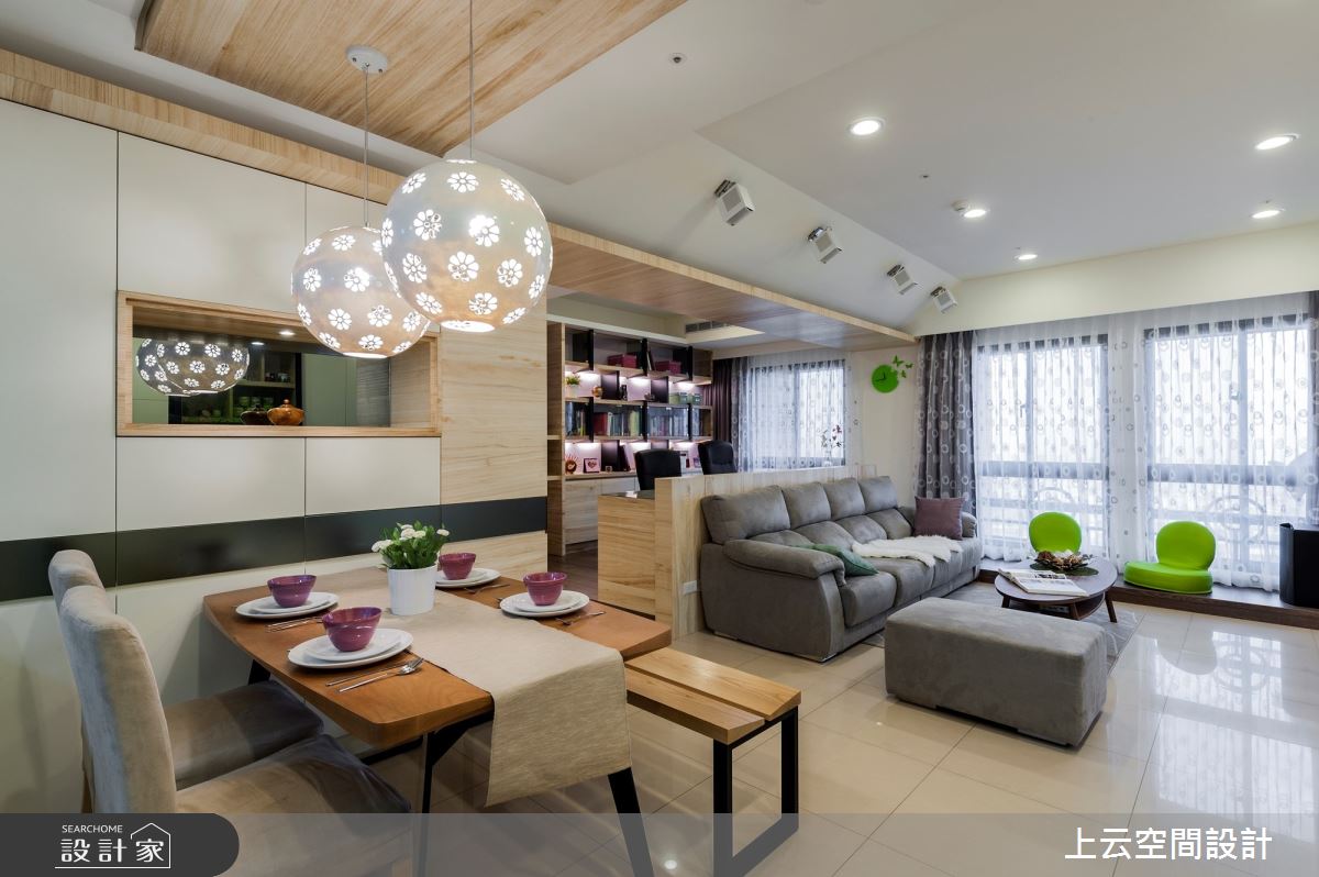 31坪新成屋(5年以下)＿現代風玄關客廳餐廳案例圖片＿上云空間設計＿上云_記憶金果之28