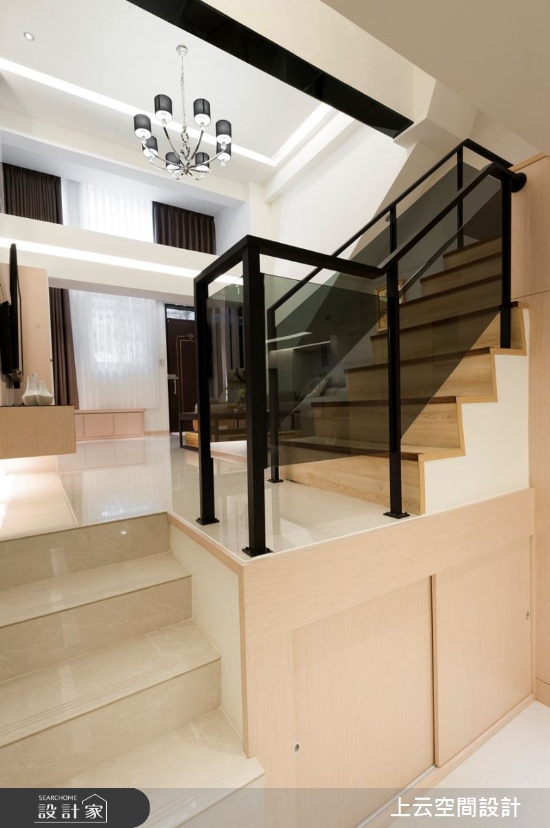 42坪老屋(31~40年)＿現代風樓梯案例圖片＿上云空間設計＿上云_透天-悠然宅之11