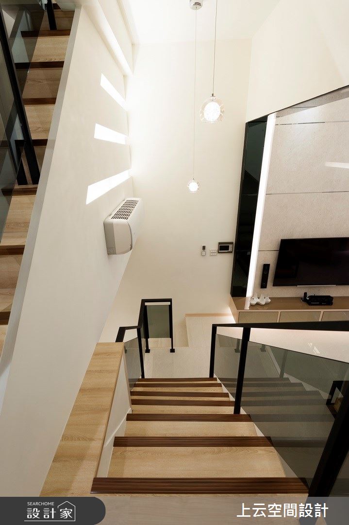 42坪老屋(31~40年)＿現代風樓梯案例圖片＿上云空間設計＿上云_透天-悠然宅之12