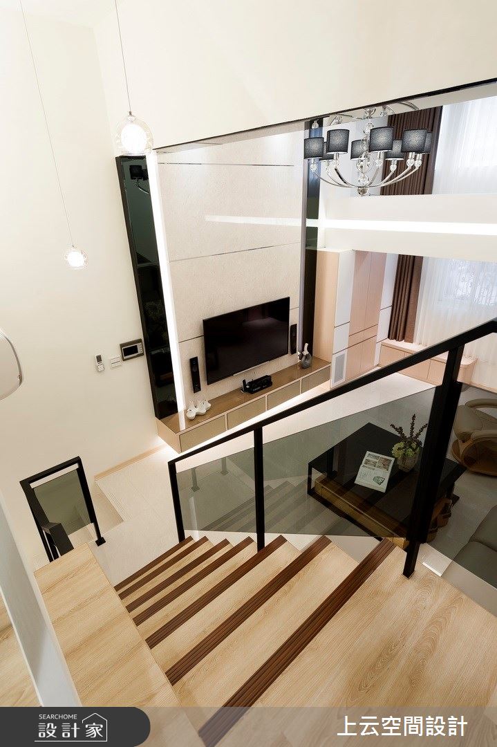 42坪老屋(31~40年)＿現代風樓梯案例圖片＿上云空間設計＿上云_透天-悠然宅之13