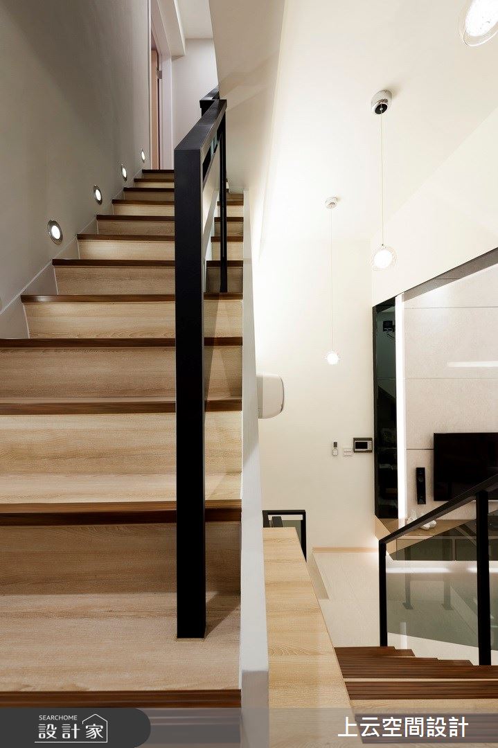 42坪老屋(31~40年)＿現代風樓梯案例圖片＿上云空間設計＿上云_透天-悠然宅之14