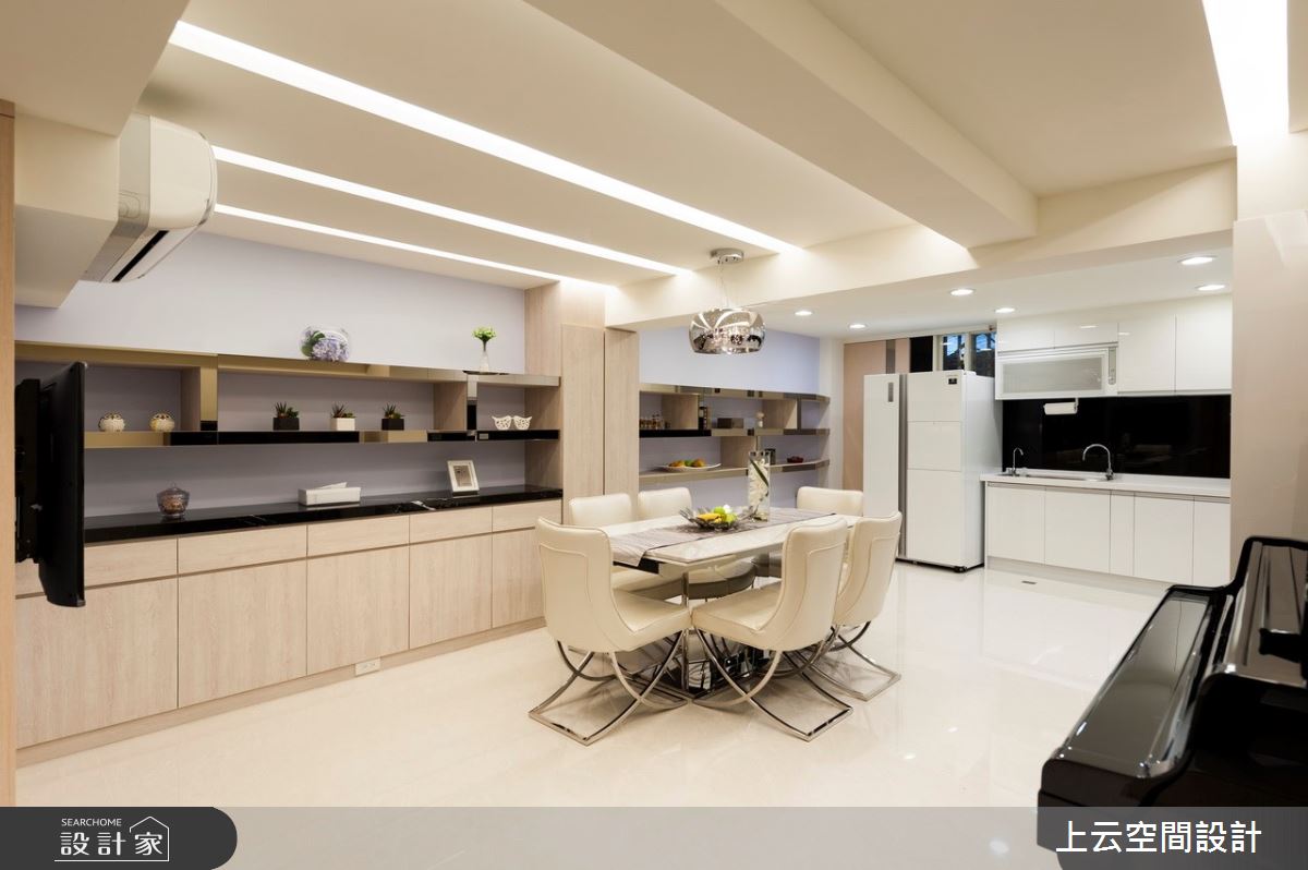 42坪老屋(31~40年)＿現代風餐廳廚房案例圖片＿上云空間設計＿上云_透天-悠然宅之19