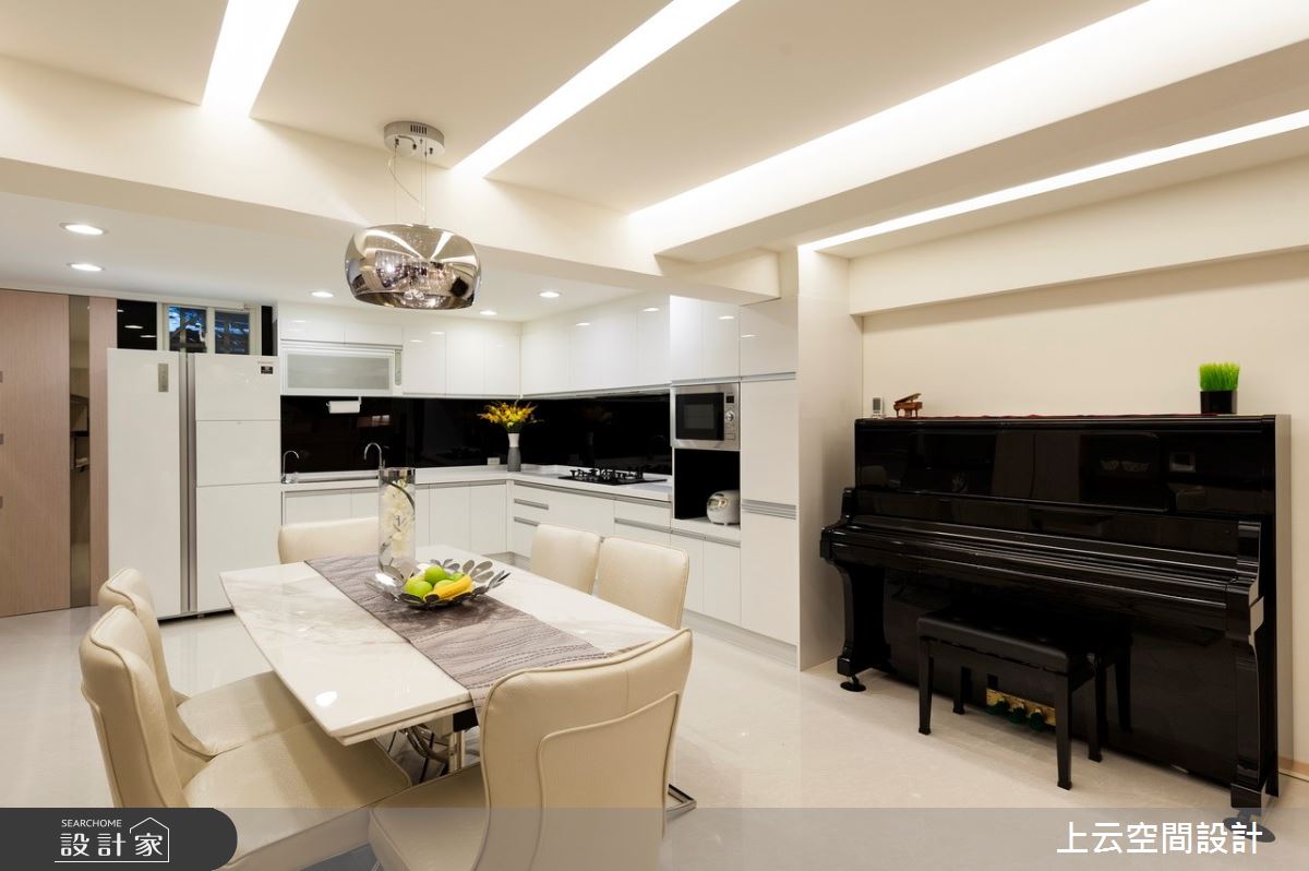 42坪老屋(31~40年)＿現代風餐廳廚房案例圖片＿上云空間設計＿上云_透天-悠然宅之21