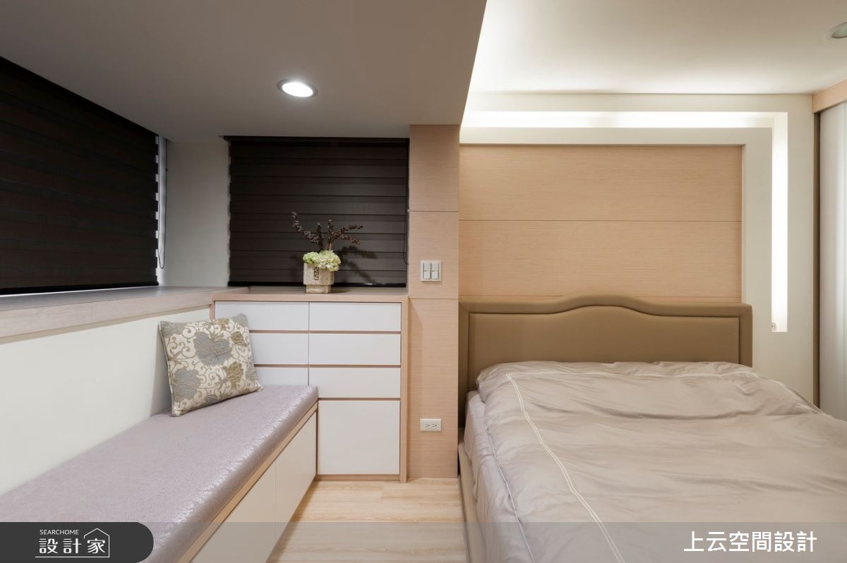 42坪老屋(31~40年)＿現代風臥室臥榻案例圖片＿上云空間設計＿上云_透天-悠然宅之36