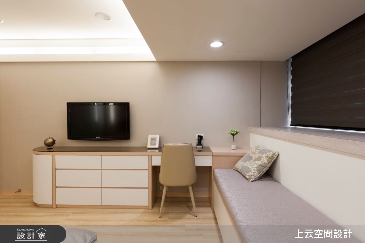 42坪老屋(31~40年)＿現代風臥室臥榻案例圖片＿上云空間設計＿上云_透天-悠然宅之38