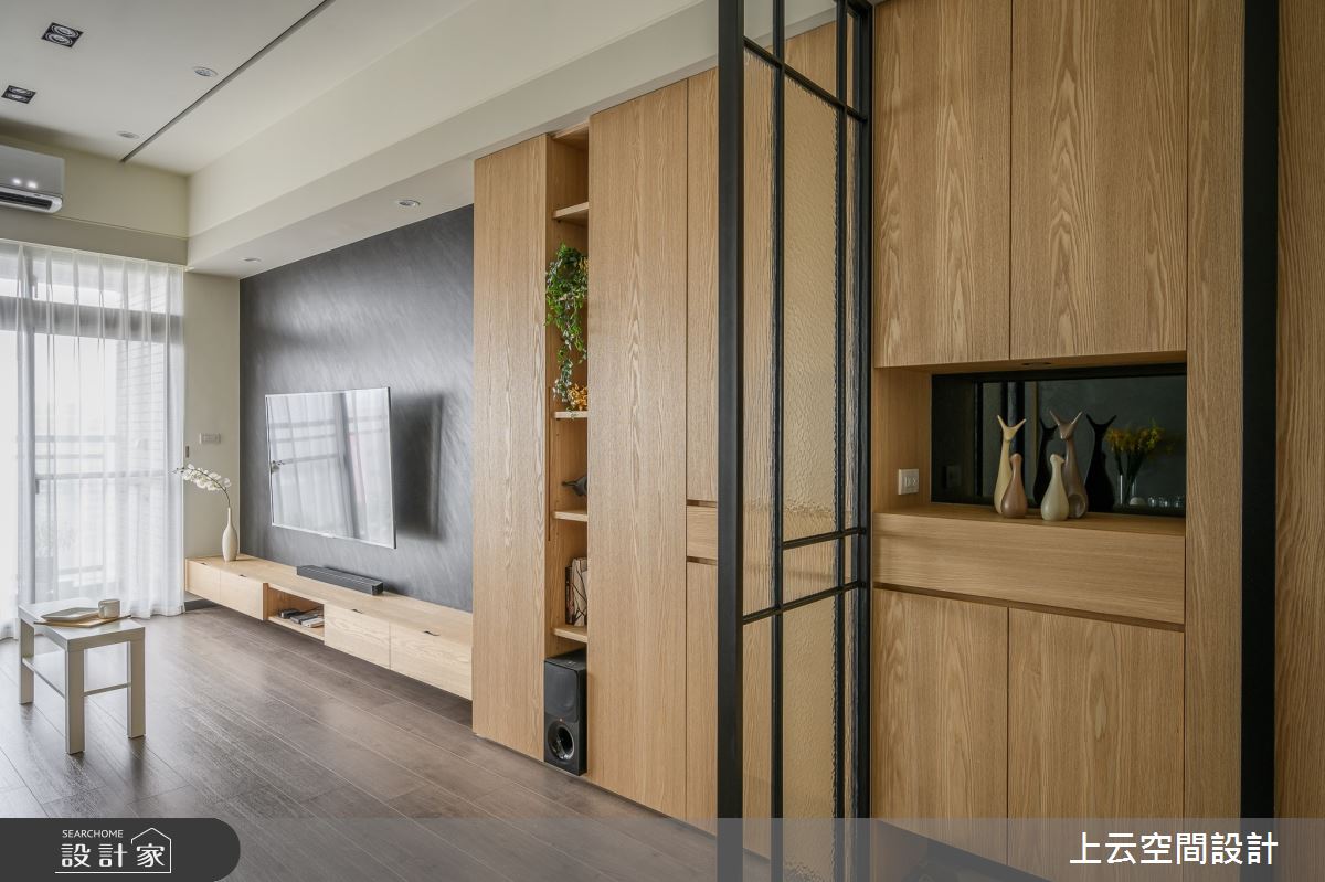 25坪新成屋(5年以下)＿現代風玄關客廳案例圖片＿上云空間設計＿上云_旋律之舞之6