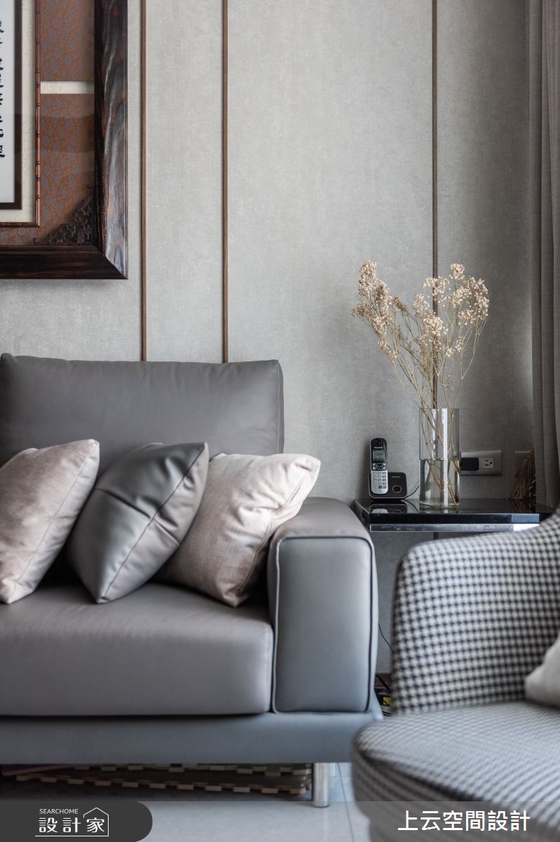 31坪新成屋(5年以下)＿人文禪風客廳案例圖片＿上云空間設計＿上云_落日餘暉之9