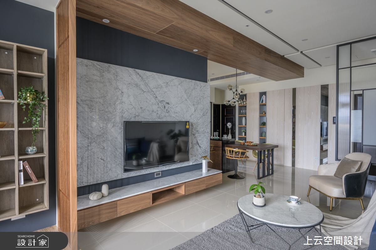 28坪新成屋(5年以下)＿人文禪風玄關客廳餐廳案例圖片＿上云空間設計＿上云_墨香人文宅之9