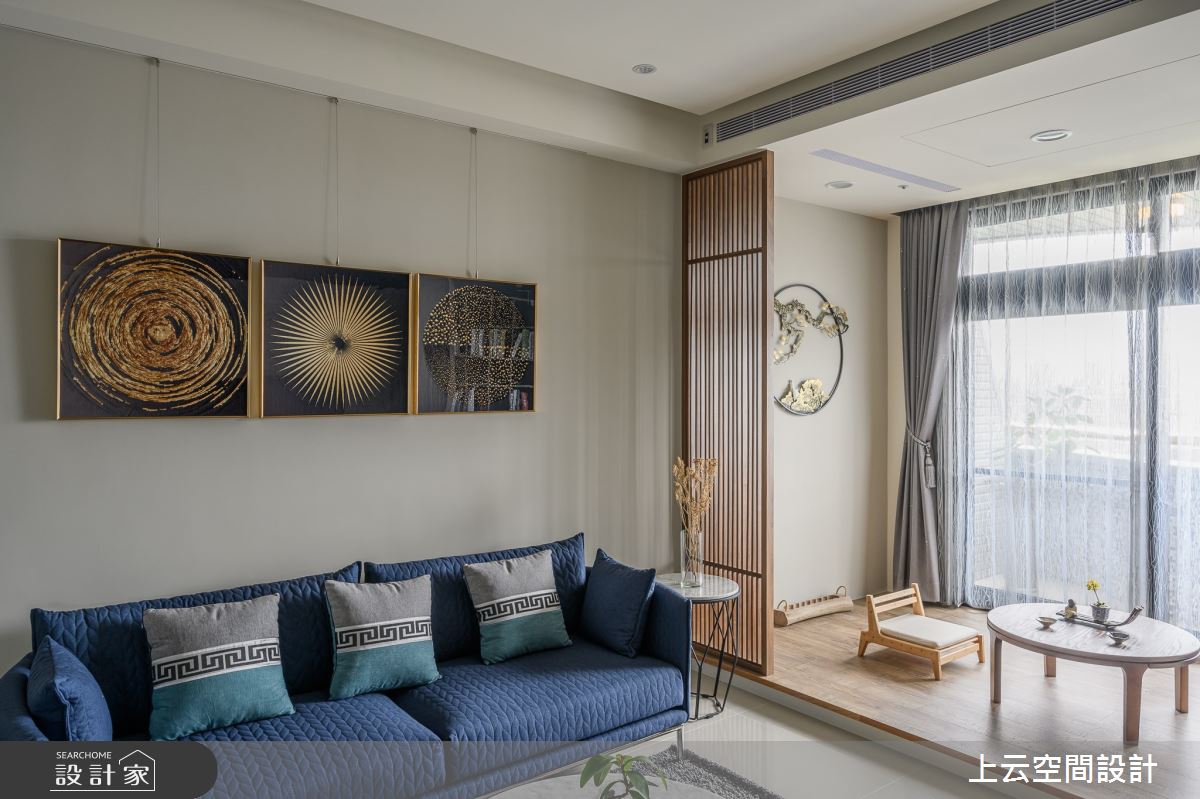 28坪新成屋(5年以下)＿人文禪風客廳和室多功能室案例圖片＿上云空間設計＿上云_墨香人文宅之15