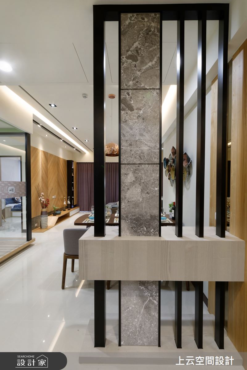 32坪新成屋(5年以下)＿混搭風玄關案例圖片＿上云空間設計＿上云_異質暖居之4