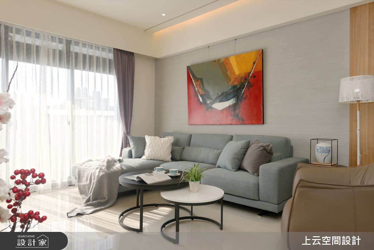32坪新成屋(5年以下)＿混搭風客廳案例圖片＿上云空間設計＿上云_異質暖居之11