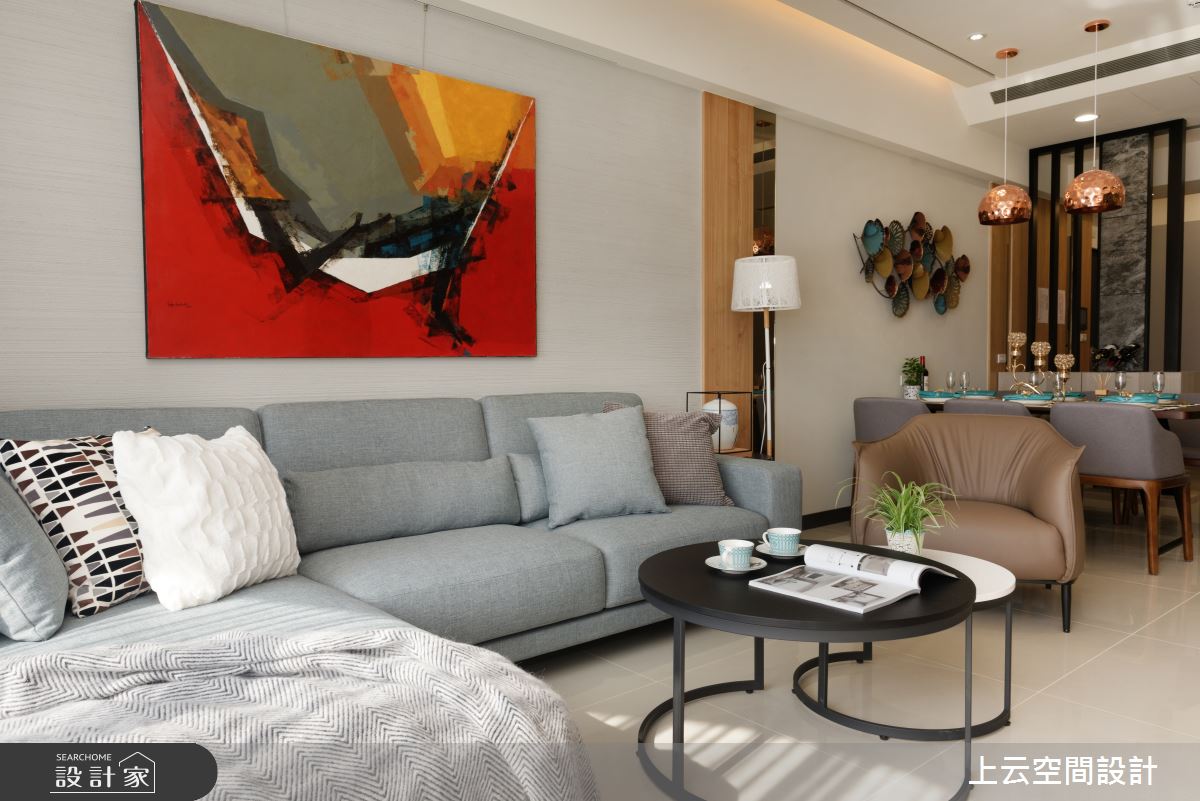 32坪新成屋(5年以下)＿混搭風客廳案例圖片＿上云空間設計＿上云_異質暖居之12