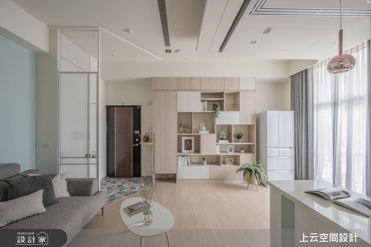 22坪老屋(16~30年)＿混搭風玄關客廳餐廳中島案例圖片＿上云空間設計＿上云_山巒怡靜美居之6