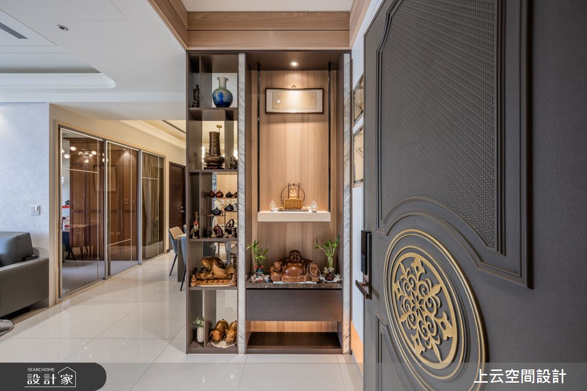 34坪新成屋(5年以下)＿人文禪風玄關案例圖片＿上云空間設計＿上云_佛香清雅宅之1