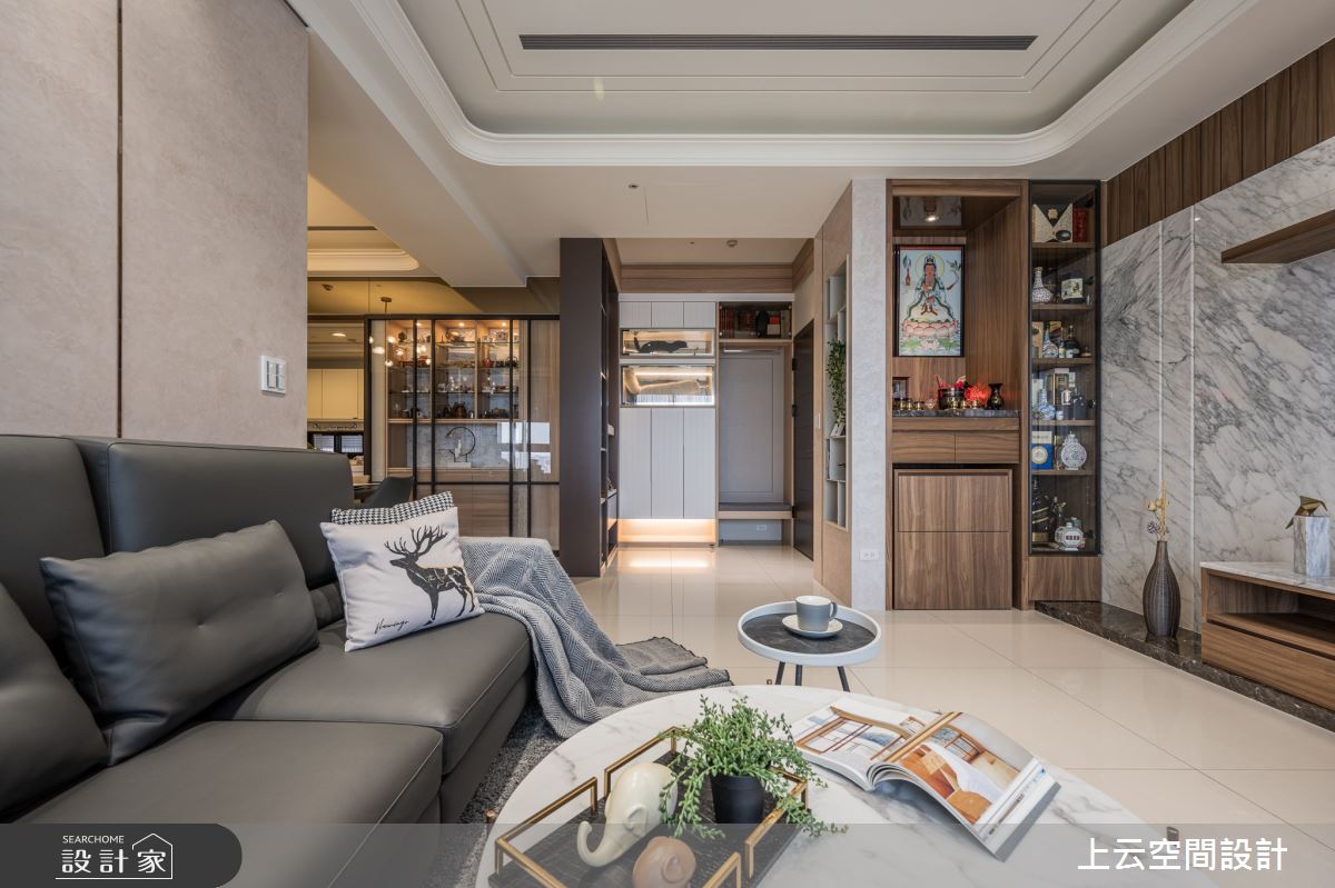 34坪新成屋(5年以下)＿人文禪風玄關客廳案例圖片＿上云空間設計＿上云_佛香清雅宅之6